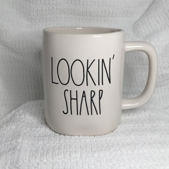 Rae Dunn Mug Lookin Sharp White Ceramic Mug Choose a Mug Rug Match a Mug Option - Picture 1 of 11